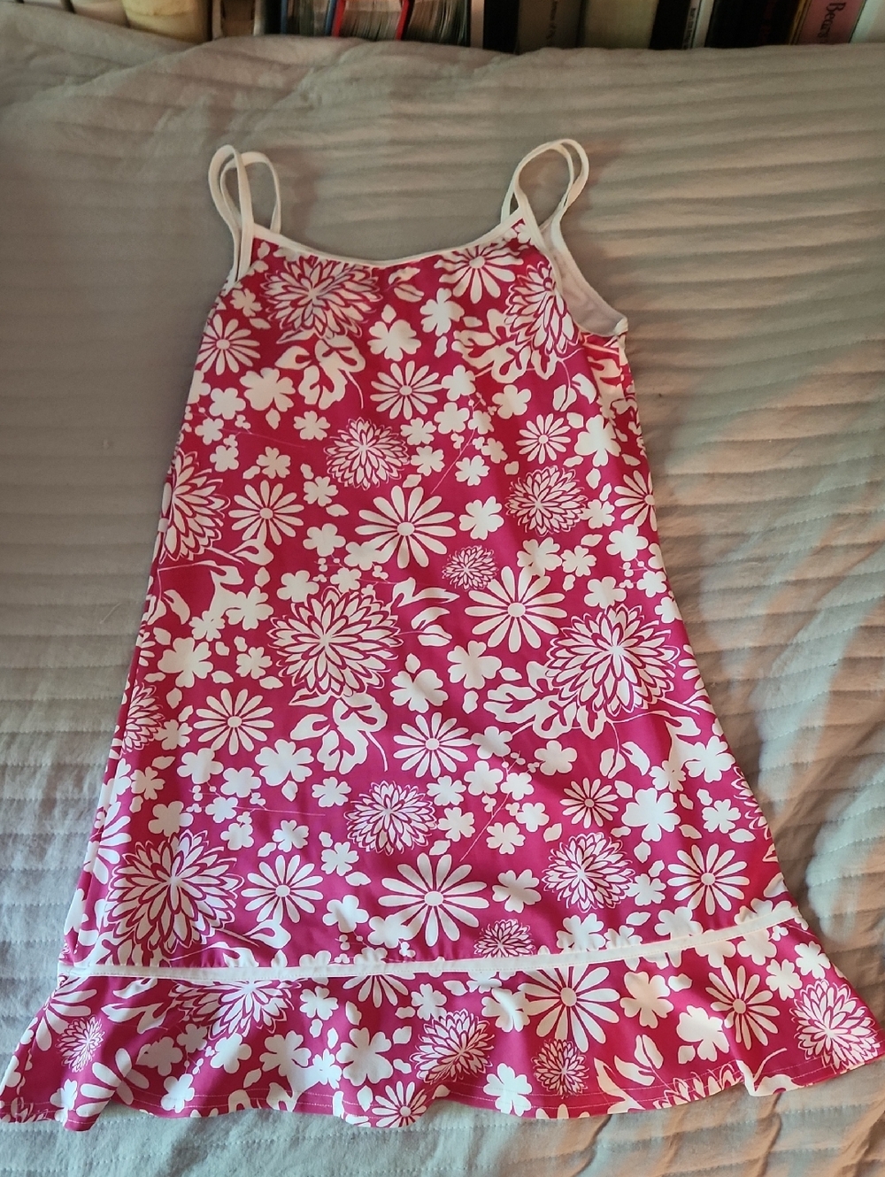Pink Floral Spaghetti-Strap Mini Dress